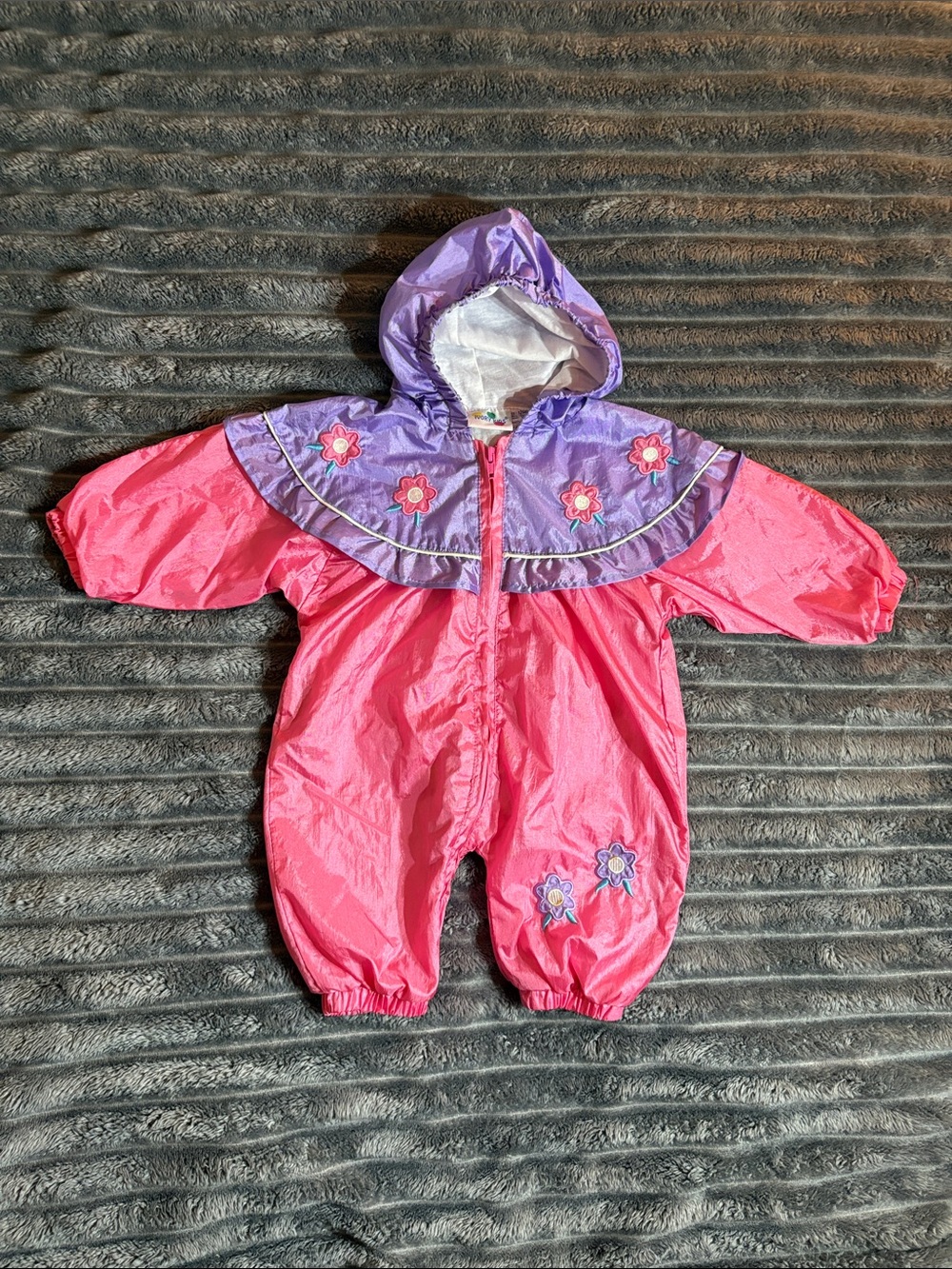Vintage Flower Windbreaker One Piece